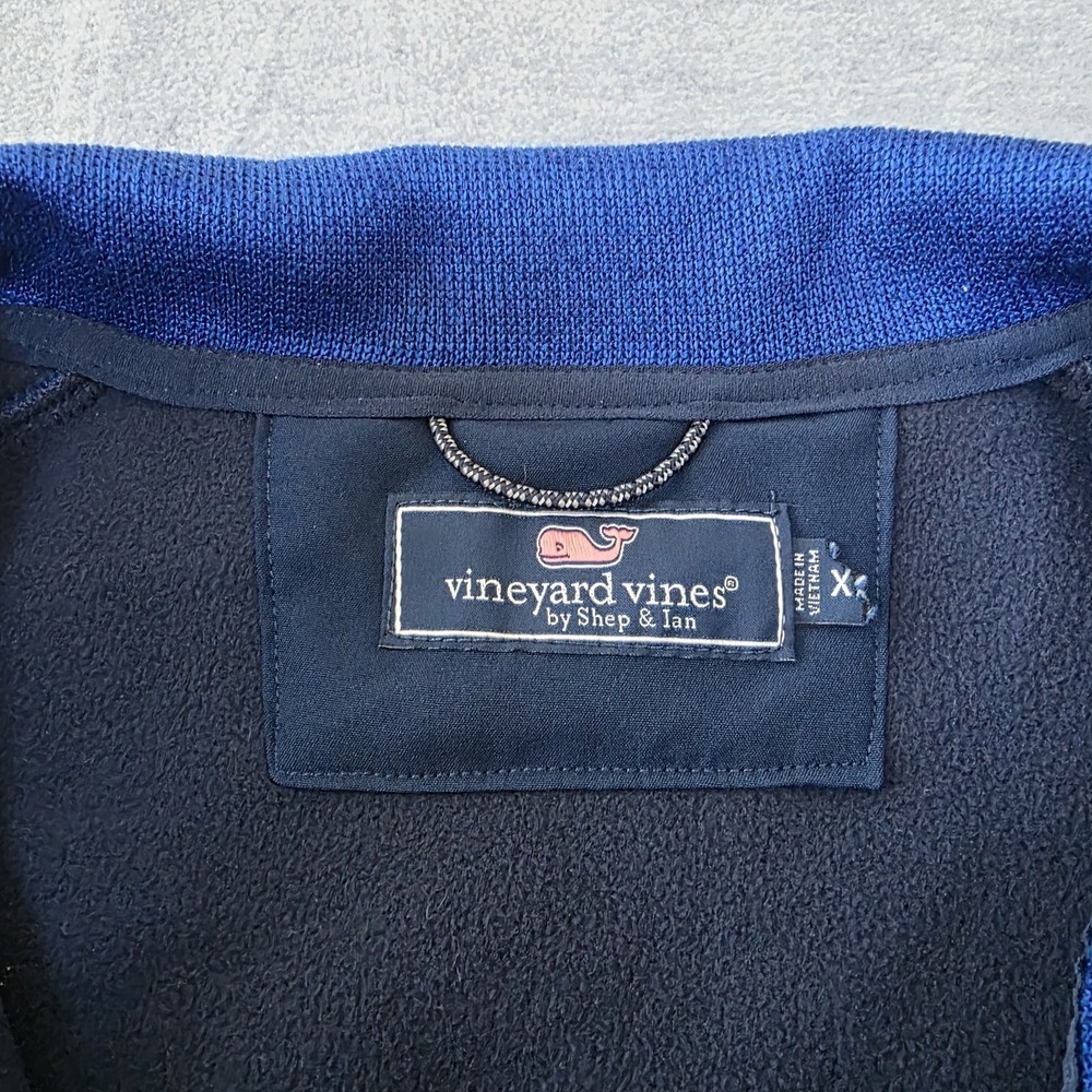 Vineyard Vines Fleece Jacket Men's XL Navy Blue Full Zip Pullover - Picture 3 of 9